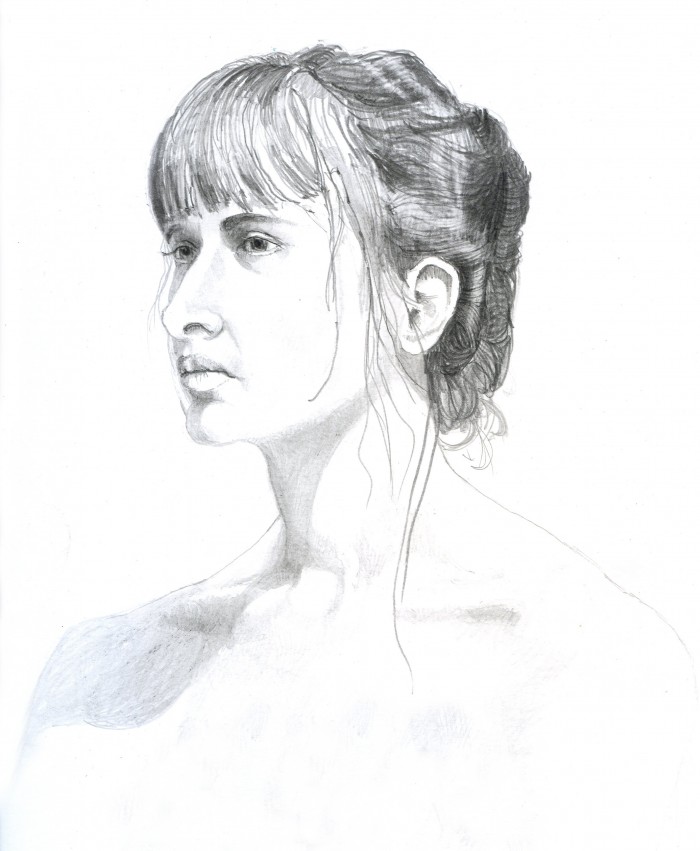 Alice Pencil Portrait from Life by Alan Blavins