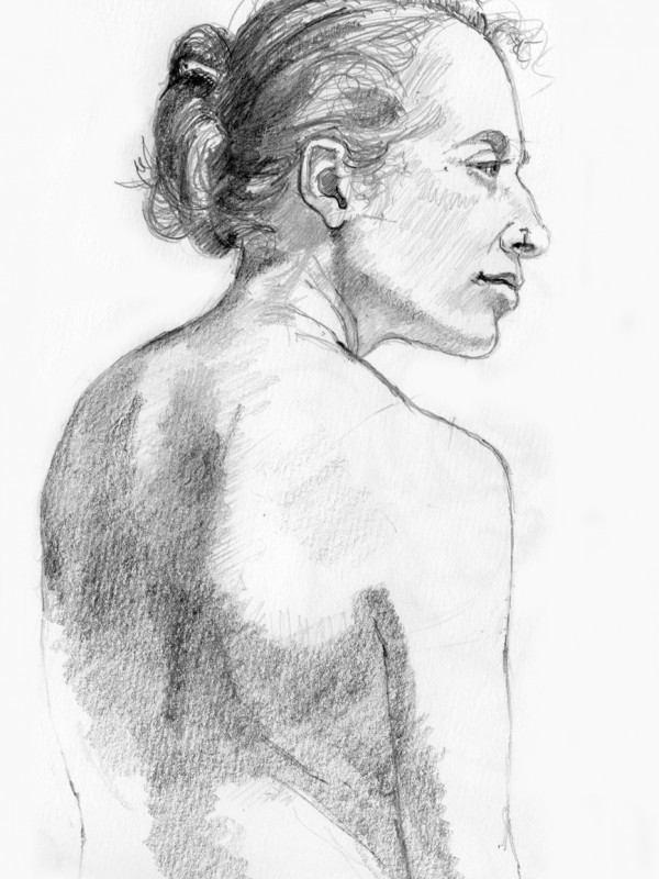 Jane Pencil Portrait from Life by Alan Blavins