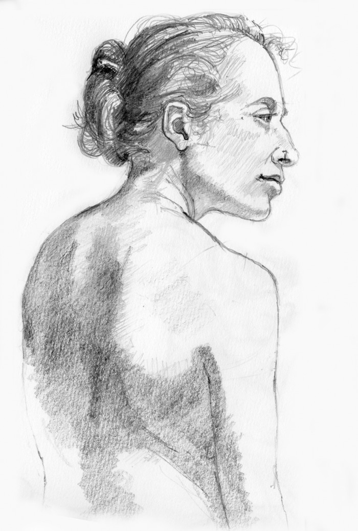 Jane Pencil Portrait from Life by Alan Blavins