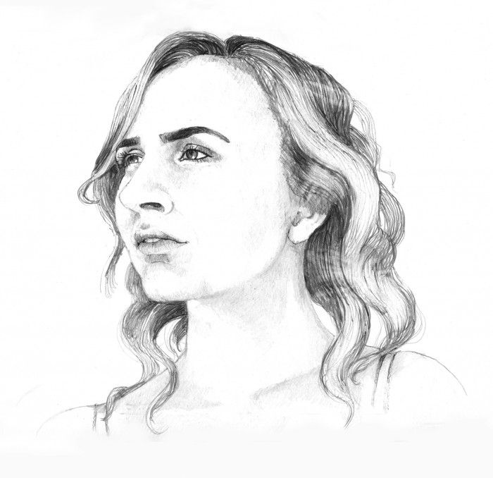 Amanda - Pencil Portrait from Life by Alan Blavins