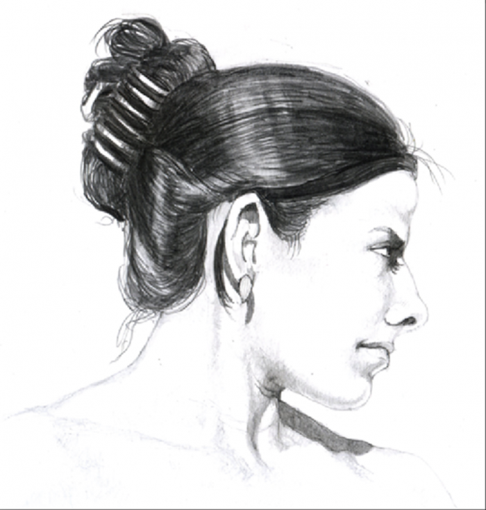 Simone Pencil Portrait from Life by Alan Blavins