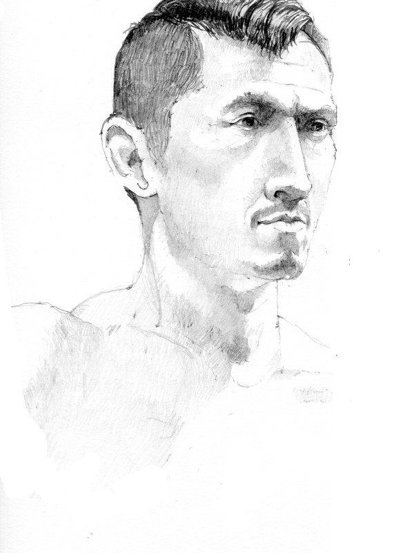 Trevor Pencil Portrait from Life by Alan Blavins