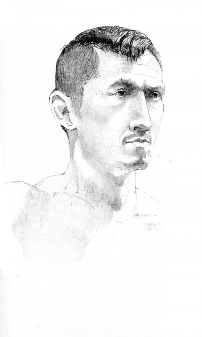 Trevor Pencil Portrait from Life by Alan Blavins